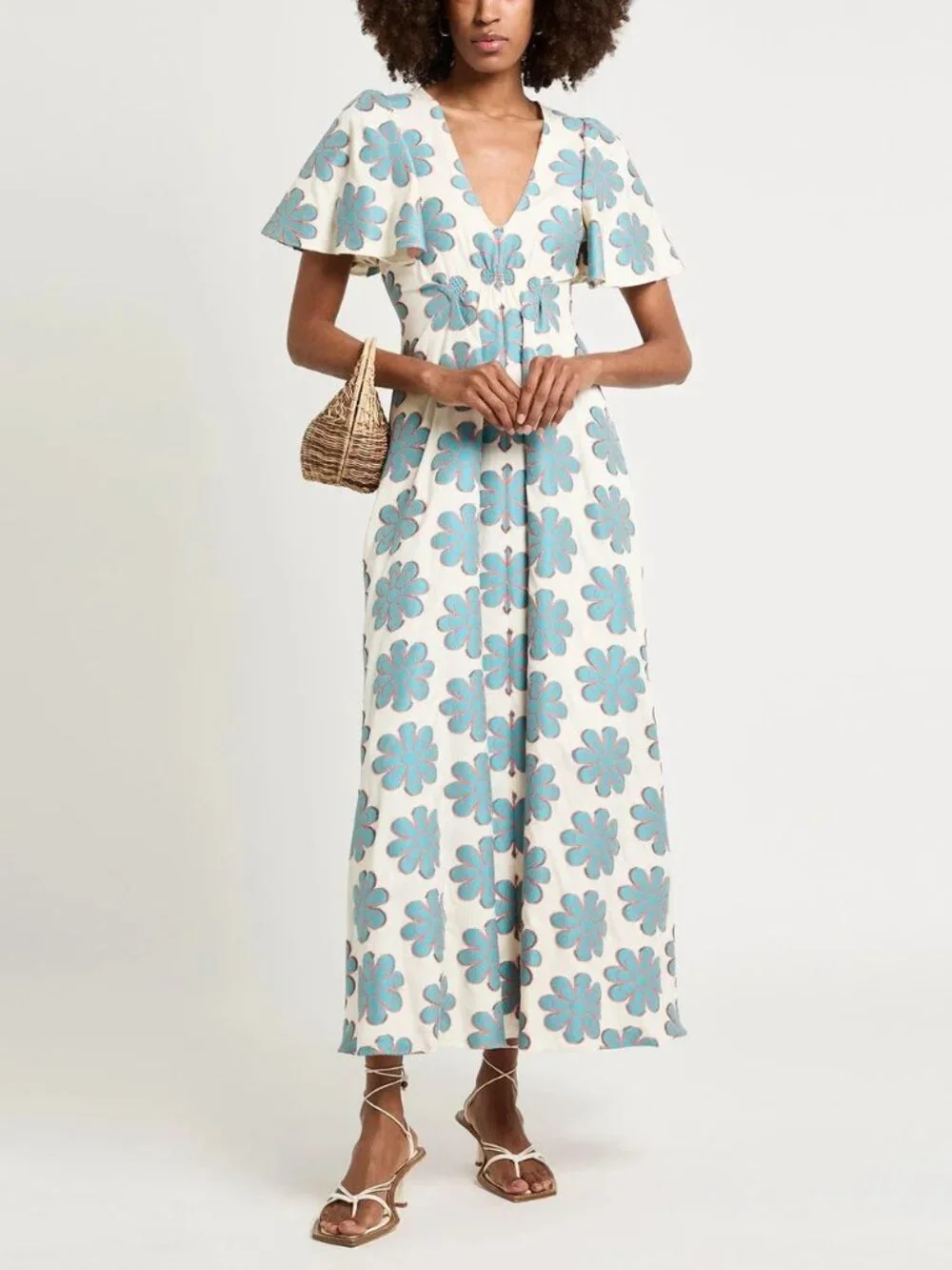 LA DOUBLEJ Daisy Turquoise Proper Dress $1,250 - Picture 4 of 4